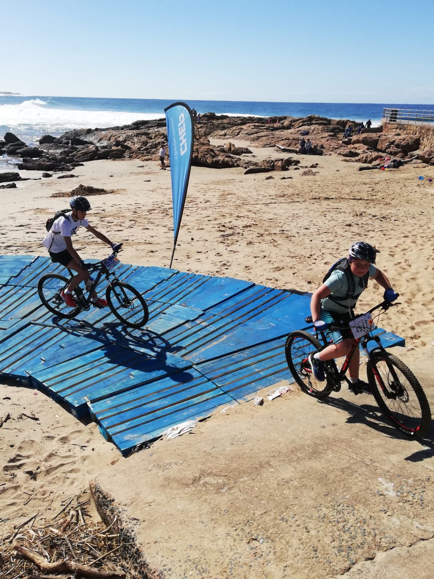 Tristan Phizacklea Zian Jacobs in the 28km race